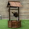 Fir Wood Wishing Well Fountain with UL Electric Pump and Adjustable Flow for Garden
